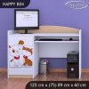 Psací stůl Happy B04 - pejsek a kočička (Barva bílá)