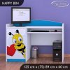Psací stůl Happy B04 - včelka se srdcem (Barva bílá)