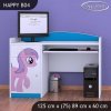 Psací stůl Happy B04 - růžový pony (Barva bílá)