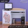 Psací stůl Happy B04 - slon se srdcem (Barva bílá)
