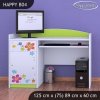 Psací stůl Happy B04 - srdce z květů (Barva bílá)