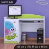 Psací stůl Happy B04 - slimák (Barva bílá)