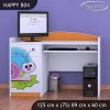 Psací stůl Happy B04 - slimák (Barva bílá)