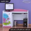 Psací stůl Happy B04 - slimák (Barva bílá)