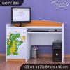 Psací stůl Happy B04 - drak (Barva bílá)