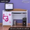 Psací stůl Happy B04 - padající srdce (Barva bílá)