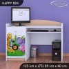 Psací stůl Happy B04 - veselý zvěřinec (Barva bílá)