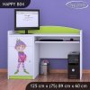 Psací stůl Happy B04 - zamilovaný skřítek (Barva bílá)