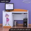 Psací stůl Happy B04 - zamilovaný skřítek (Barva bílá)