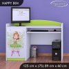 Psací stůl Happy B04 - zelená čarodějka (Barva bílá)