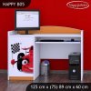 Psací stůl Happy B05 - auto s vlajkou (Barva bílá)