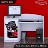 Psací stůl Happy B05 - ferrari (Barva bílá)