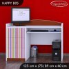 Psací stůl Happy B05 - barevné pásky (Barva bílá)