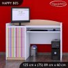 Psací stůl Happy B05 - barevné pásky (Barva bílá)