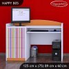 Psací stůl Happy B05 - barevné pásky (Barva bílá)