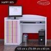 Psací stůl Happy B05 - barevné pásky (Barva bílá)