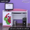 Psací stůl Happy B05 - barevný želvík (Barva bílá)