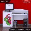 Psací stůl Happy B05 - barevný želvík (Barva bílá)