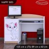 Psací stůl Happy B05 - bílá kočička (Barva bílá)