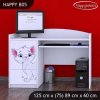 Psací stůl Happy B05 - bílá kočička (Barva bílá)