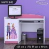 Psací stůl Happy B05 - princ a princezna (Barva bílá)