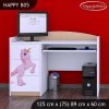 Psací stůl Happy B05 - princezna a jednorožec (Barva bílá)