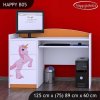 Psací stůl Happy B05 - princezna a jednorožec (Barva bílá)