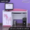 Psací stůl Happy B05 - princezna s koníkem (Barva bílá)