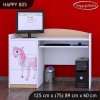 Psací stůl Happy B05 - princezna s koníkem (Barva bílá)