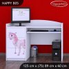 Psací stůl Happy B05 - princezna s koníkem (Barva bílá)
