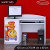 Psací stůl Happy B05 - lokomotiva (Barva bílá)