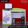 Psací stůl Happy B05 - medvídek v autě (Barva bílá)