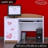 Psací stůl Happy B05 - medvídek se srdcem (Barva bílá)