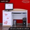 Psací stůl Happy B05 - medvídek se srdcem (Barva bílá)