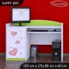 Psací stůl Happy B05 - medvídek se srdcem (Barva bílá)