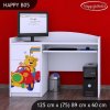 Psací stůl Happy B05 - medvídek v červeném autě (Barva bílá)