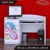 Psací stůl Happy B05 - motýlek (Barva bílá)