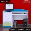 Psací stůl Happy B05 - modrý medvídek (Barva bílá)