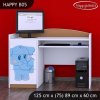 Psací stůl Happy B05 - modrý slon (Barva bílá)