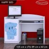 Psací stůl Happy B05 - modrý slon (Barva bílá)