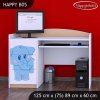Psací stůl Happy B05 - modrý slon (Barva bílá)