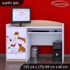 Psací stůl Happy B05 - pejsek a kočička (Barva bílá)