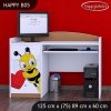 Psací stůl Happy B05 - včelka se srdcem (Barva bílá)