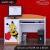 Psací stůl Happy B05 - včelka se srdcem (Barva bílá)