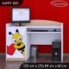 Psací stůl Happy B05 - včelka se srdcem (Barva bílá)