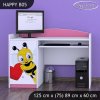 Psací stůl Happy B05 - včelka se srdcem (Barva bílá)