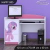 Psací stůl Happy B05 - růžový pony (Barva bílá)