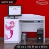 Psací stůl Happy B05 -mořská víla (Barva bílá)