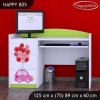 Psací stůl Happy B05 -  růžové auto s balónky (Barva bílá)