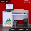 Psací stůl Happy B05 -  růžový hříbeček (Barva bílá)